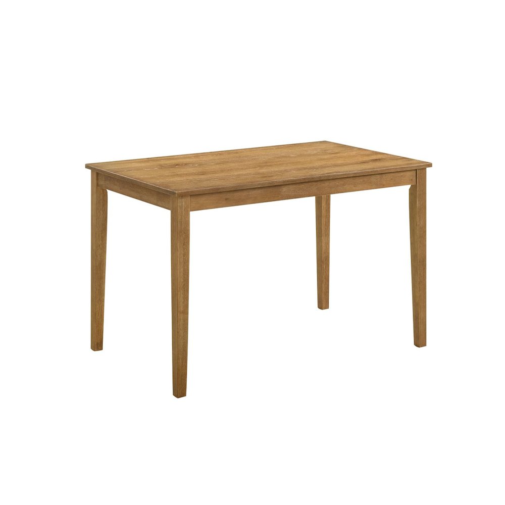 Solana 5-Piece Transitional Rectangle Dining Set in 1 Box, Antique Natural Oak. Picture 2