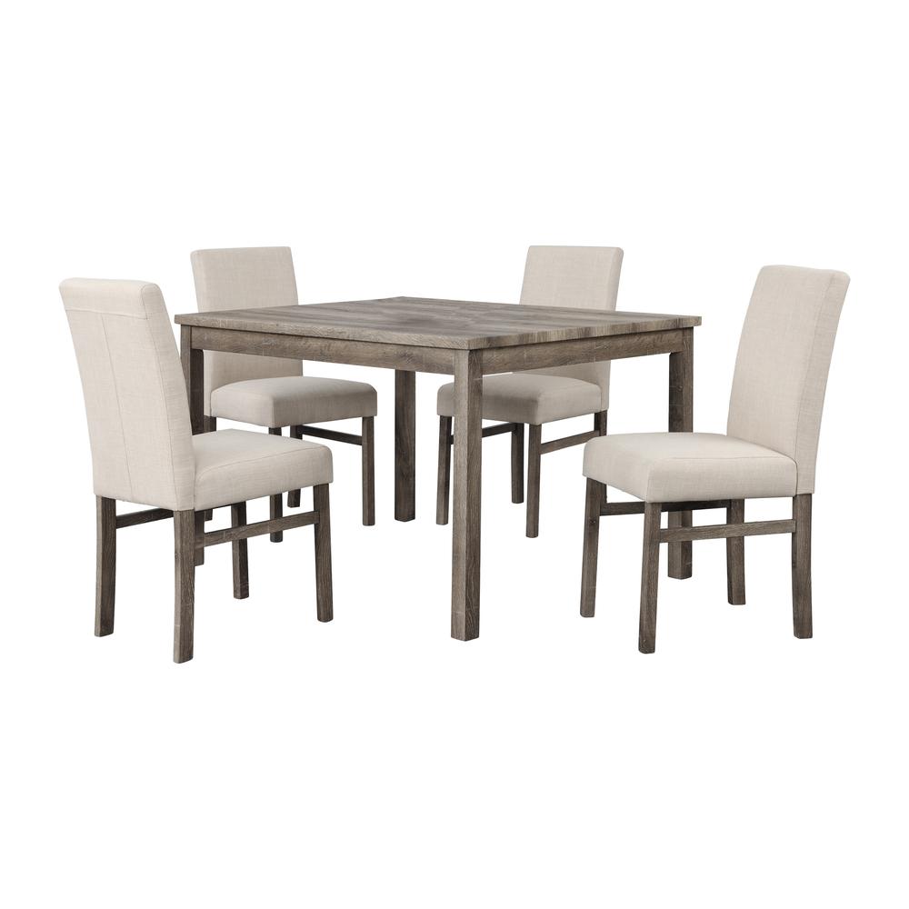 Vitalita 5-piece Antique Natural Oak Rectangular Dinette Set. Picture 1