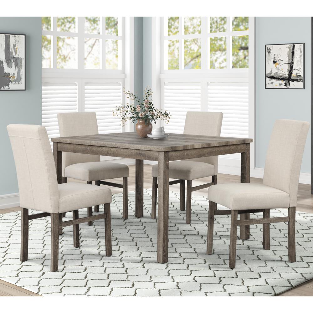 Vitalita 5-piece Antique Natural Oak Rectangular Dinette Set. Picture 2