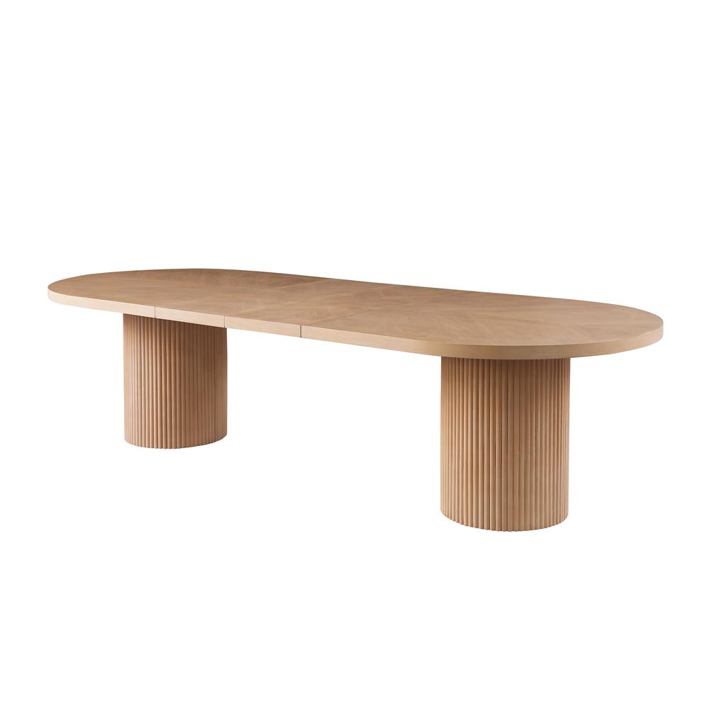 Cato Light Oak Oval Dining Table. Picture 4
