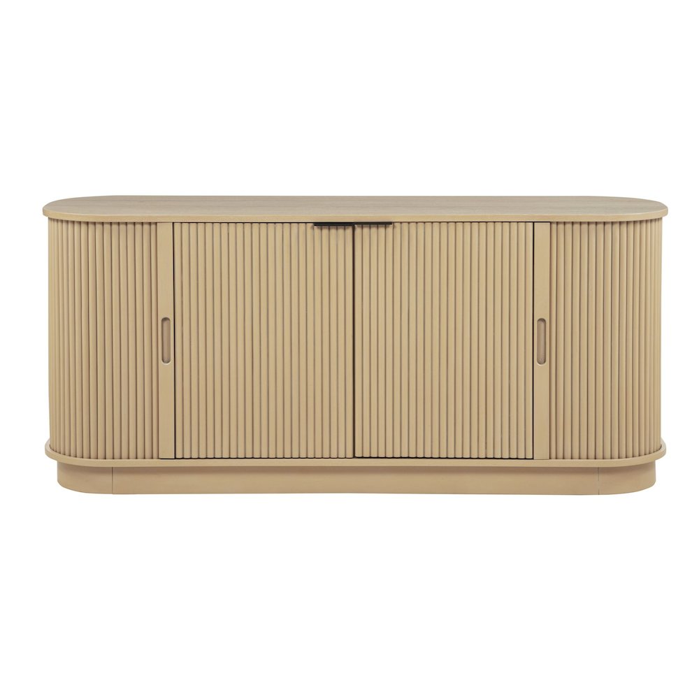Halcrest 62" Mid-Century Fluted Sideboard Buffet with Rounded Oval Design. Picture 2