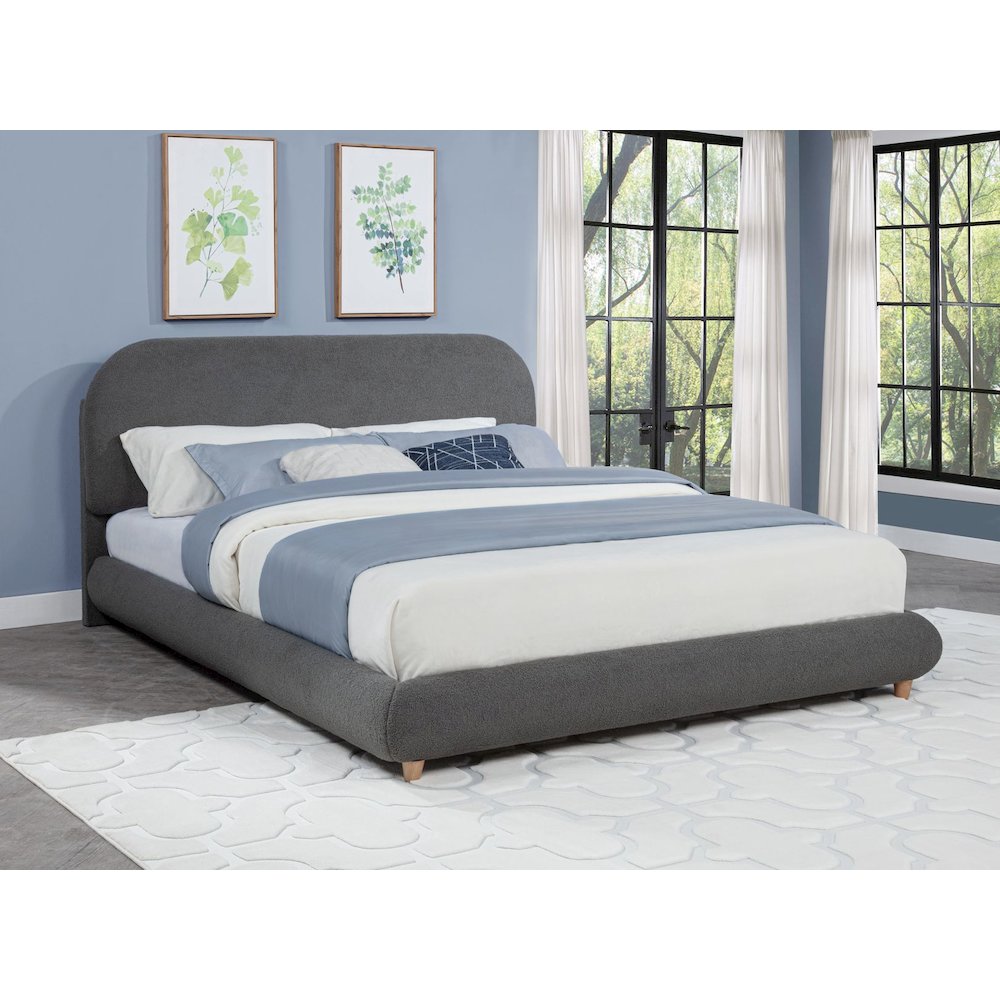 Cteris Queen Fleece Bed, Gray. Picture 2