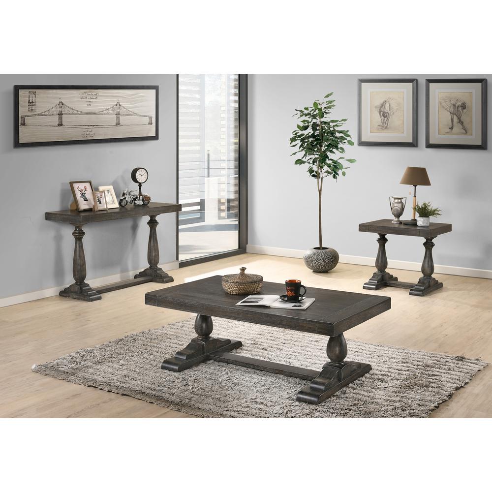 Best Master Furniture Amy 27" Transitional Wood End Table in Dove Gray. Picture 3