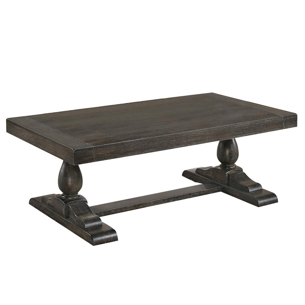 Best Master Furniture Amy 52" Transitional Wood Coffee Table in Dove Gray. Picture 1