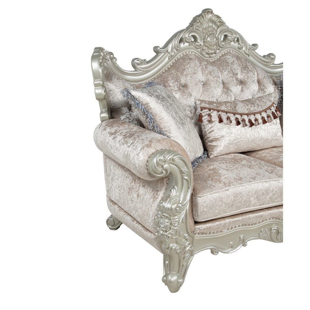 Tlerra Traditional Sofa, Champagne Fabric. Picture 3