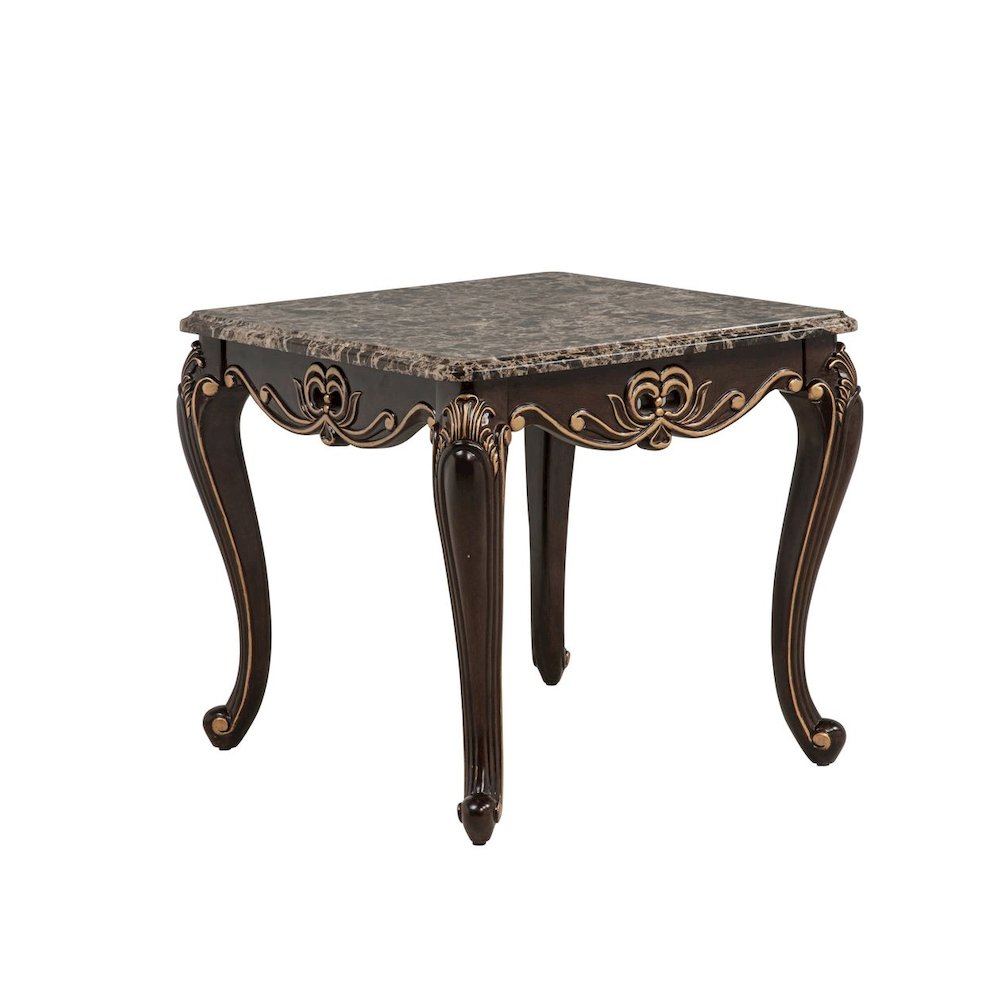 Tlerra Traditional End Table, Brown Espresso. Picture 1