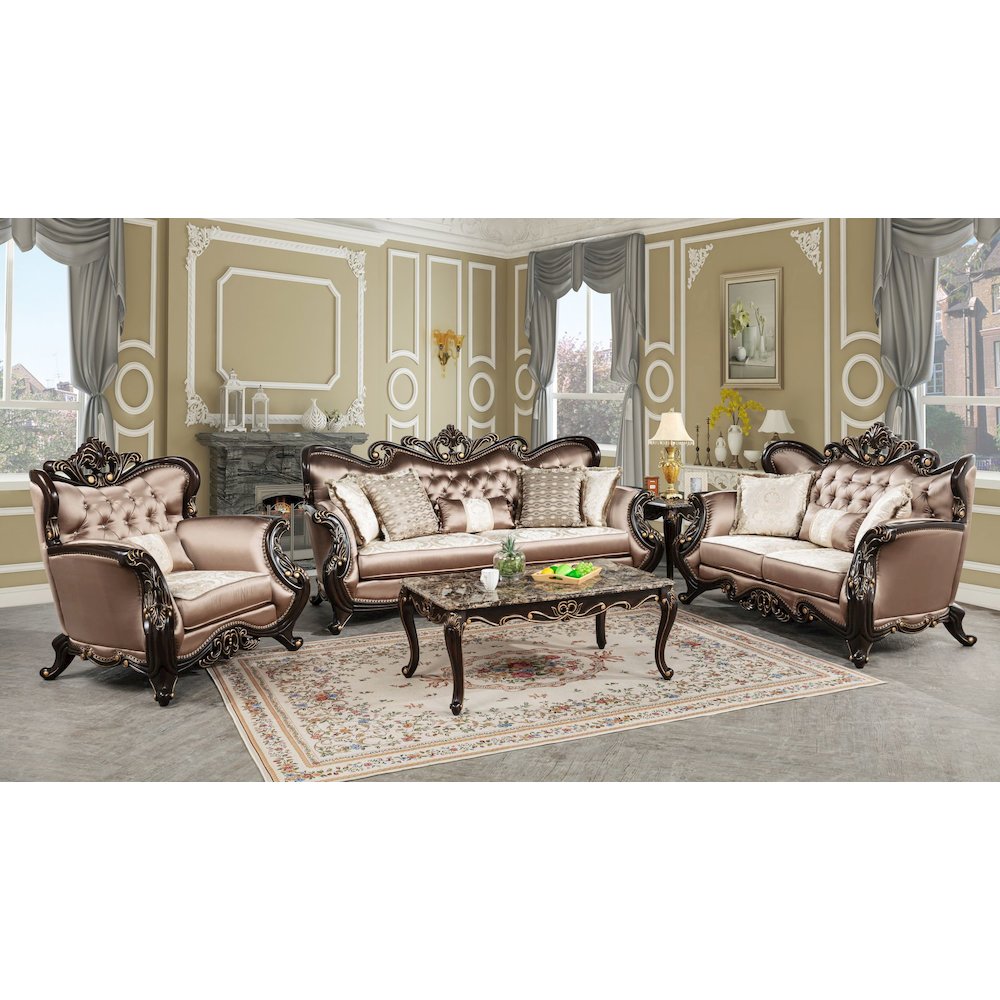 Tlerra Traditional Loveseat, Desert Sand. Picture 6