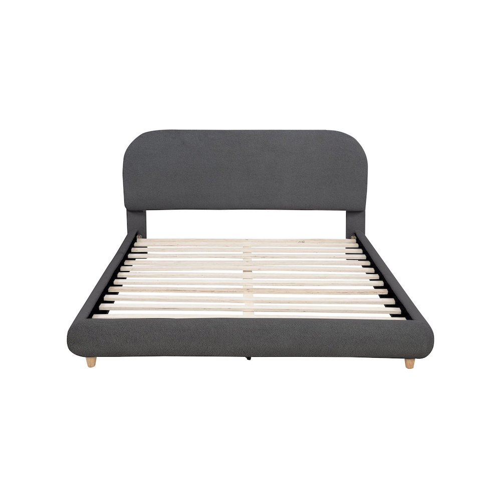 Cteris Queen Fleece Bed, Gray. Picture 5