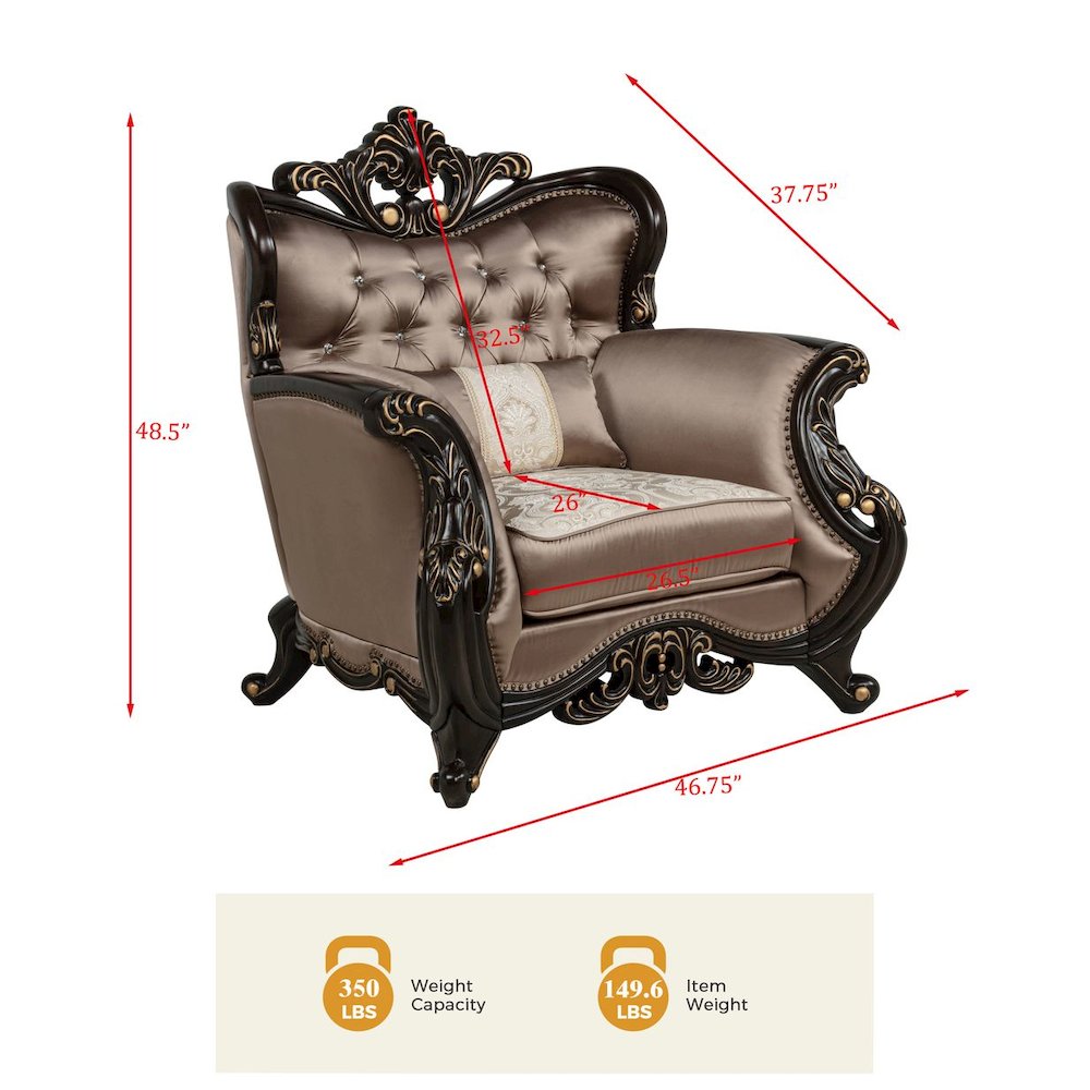 Tlerra Traditional Arm Chair, Desert Sand. Picture 5