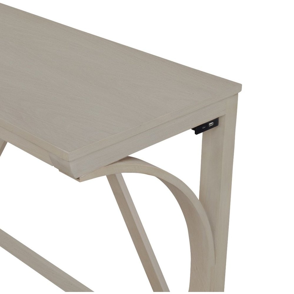 Dappelle 3-Piece Pub Dining Set with USB-A & USB-C Ports in 1 Box, Antique White. Picture 3