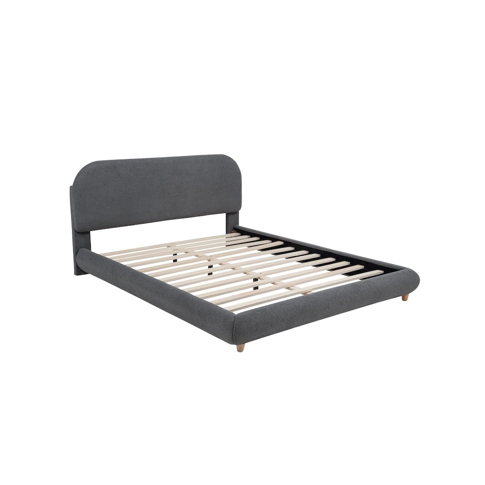 Cteris Queen Fleece Bed, Gray. Picture 4