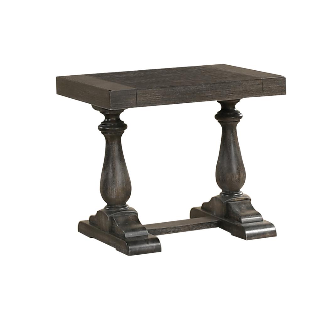 Best Master Furniture Amy 27" Transitional Wood End Table in Dove Gray. Picture 1