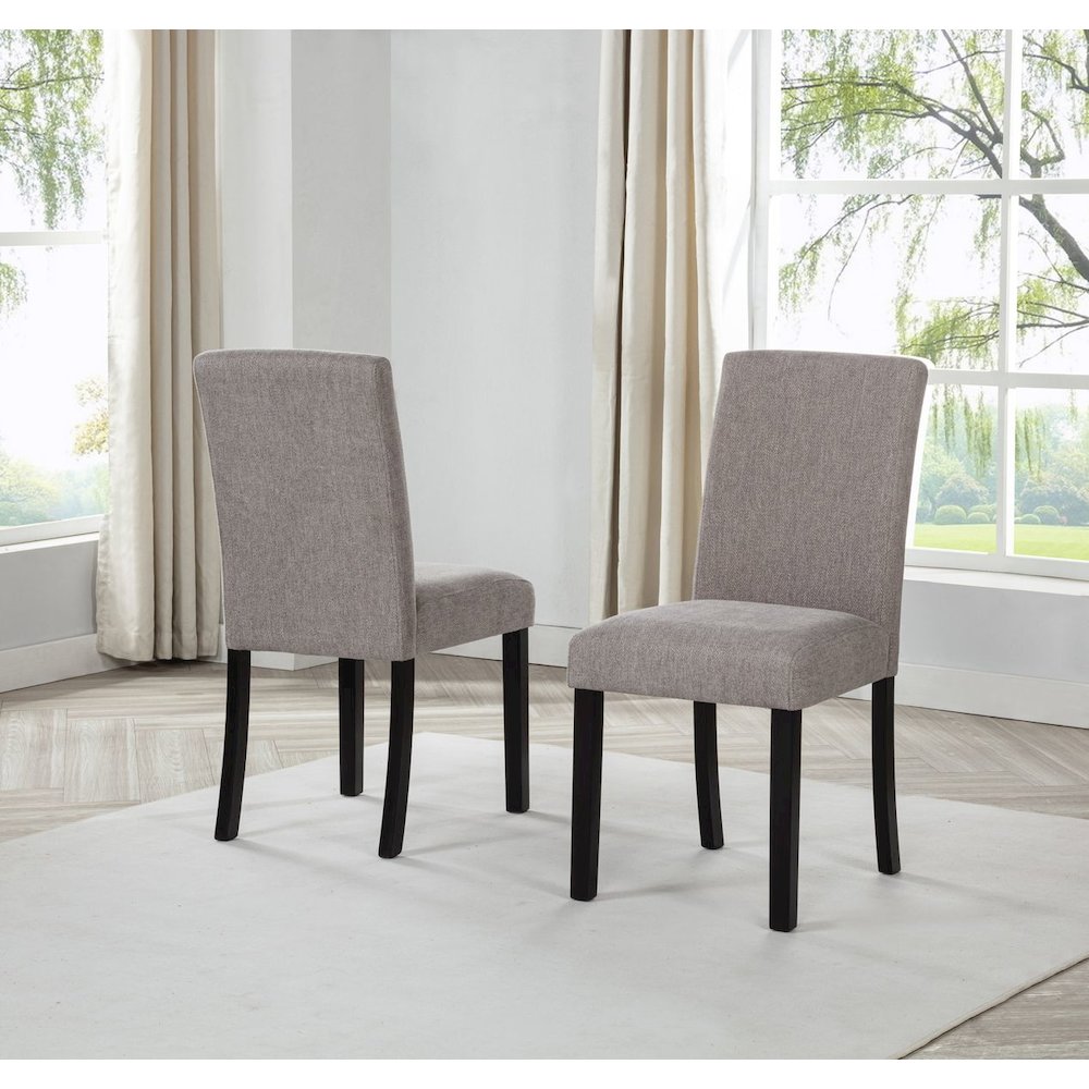 Yvonne Dining Chairs, Set of 2, Grey. Picture 6