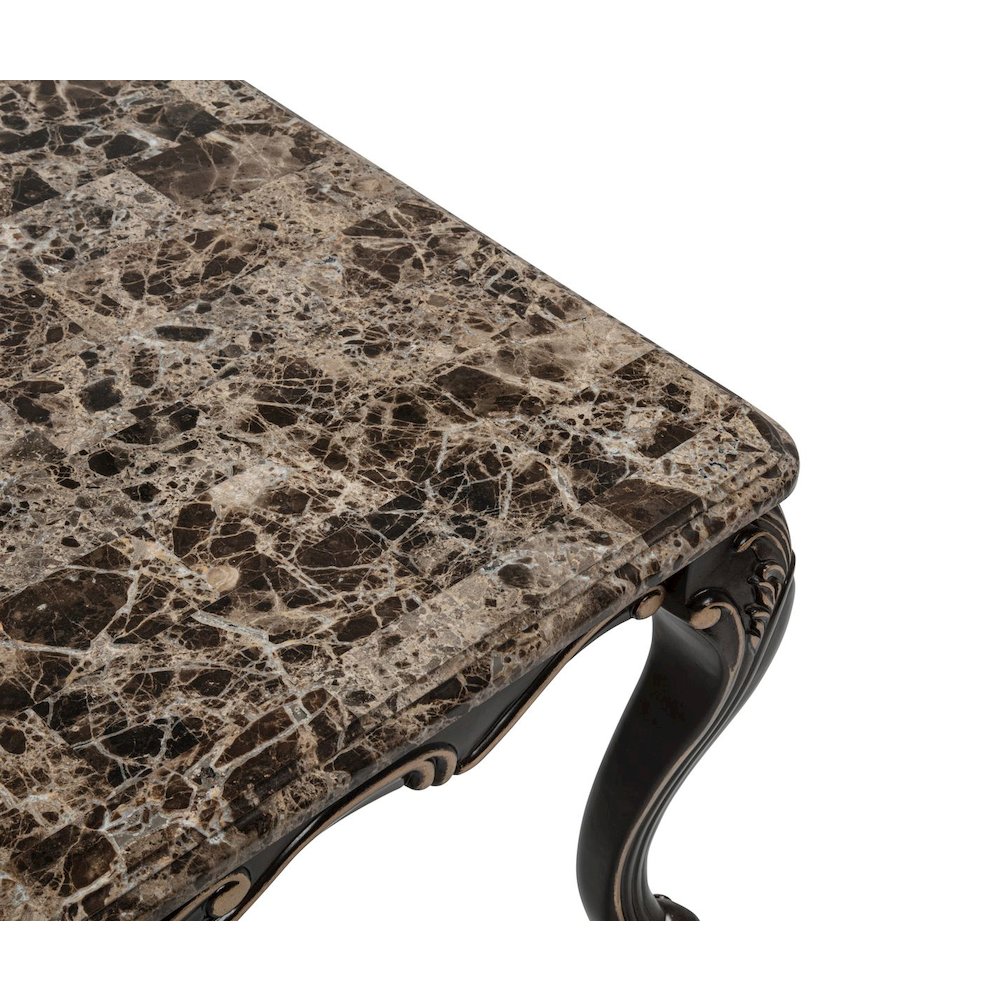 Tlerra Traditional Coffee Table, Brown Espresso. Picture 2