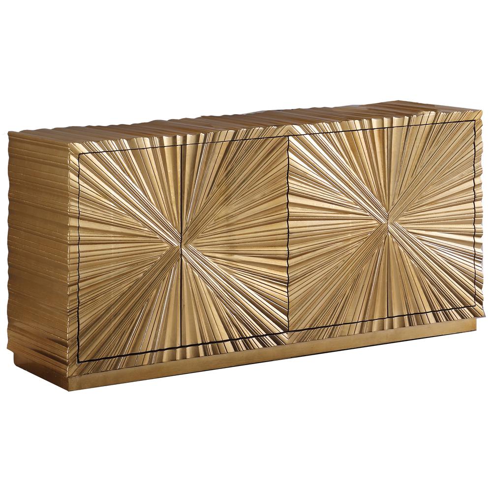Lacy Metallic Gold Sheen Sideboard. Picture 1