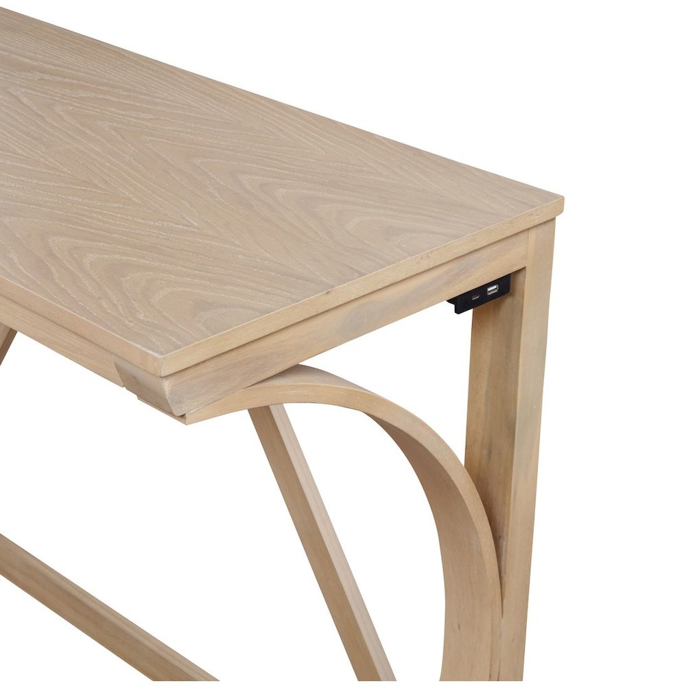 Dappelle 3-Piece Pub Dining Set with USB-A & USB-C Ports in 1 Box, Natural. Picture 3