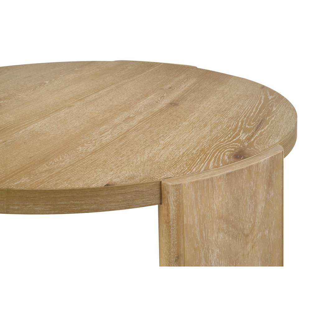 Bristol Mid-Century Round End Table, Kepler Driftwood. Picture 3