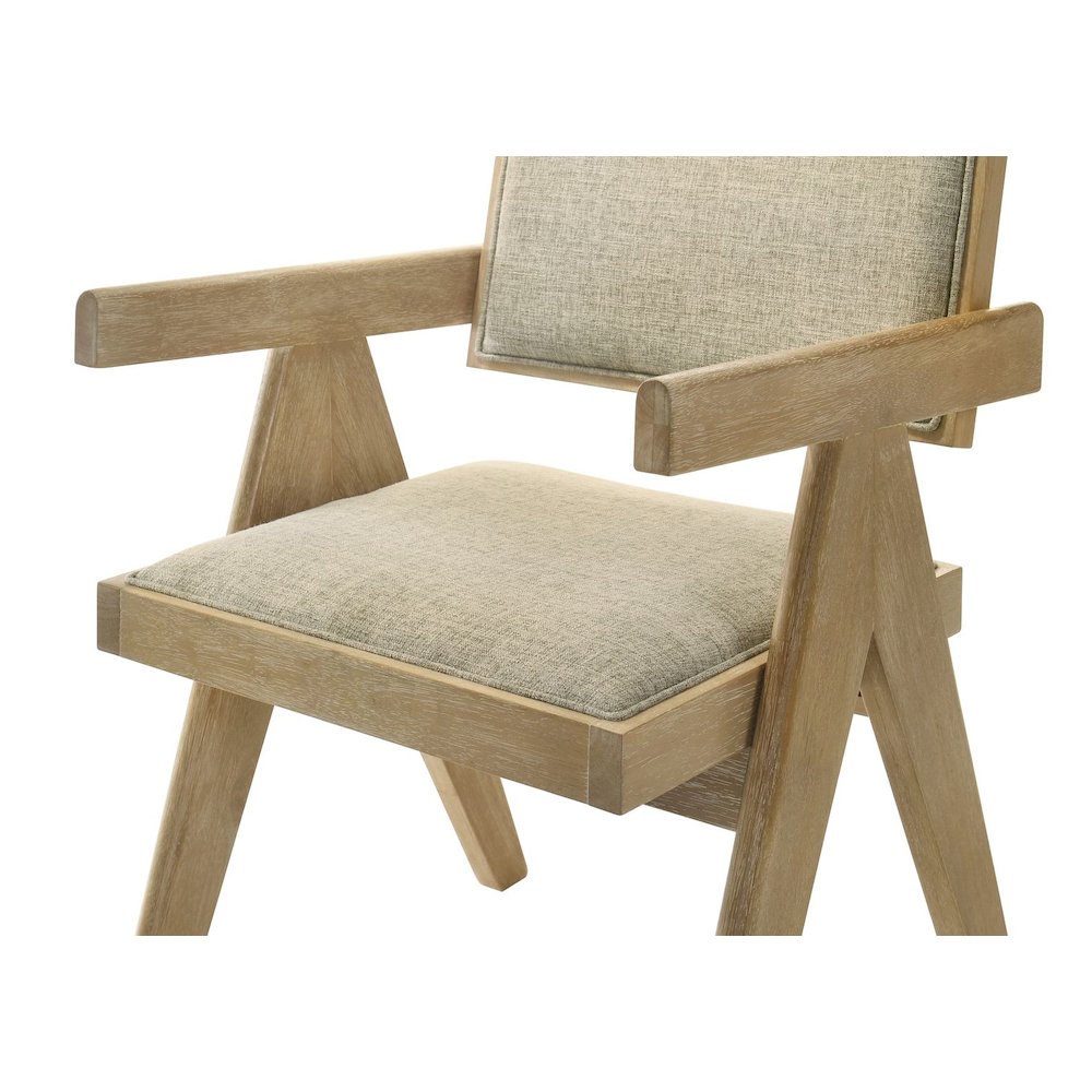Malibu Transitional Upholstered Dining Chairs, Set of 2, Kepler Driftwood. Picture 3