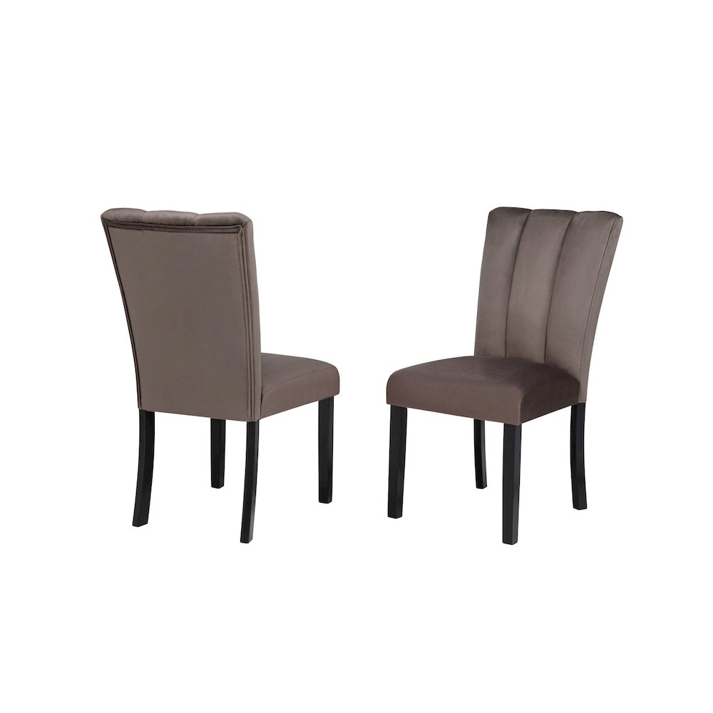 Sheridan Velvet Dining Chairs, Set of 2, Cedar Brown. Picture 1