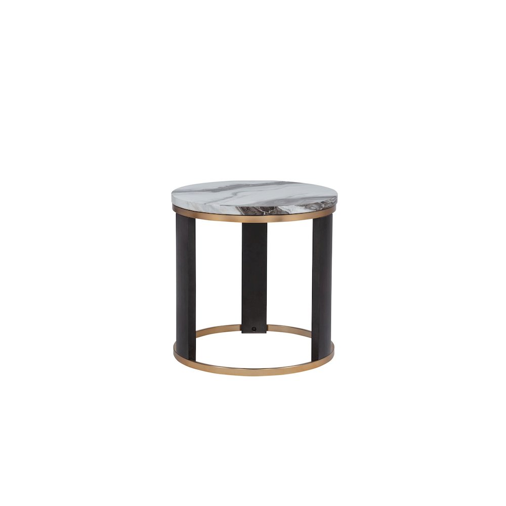 Tvano End Table , Icelandic Ivory. Picture 1