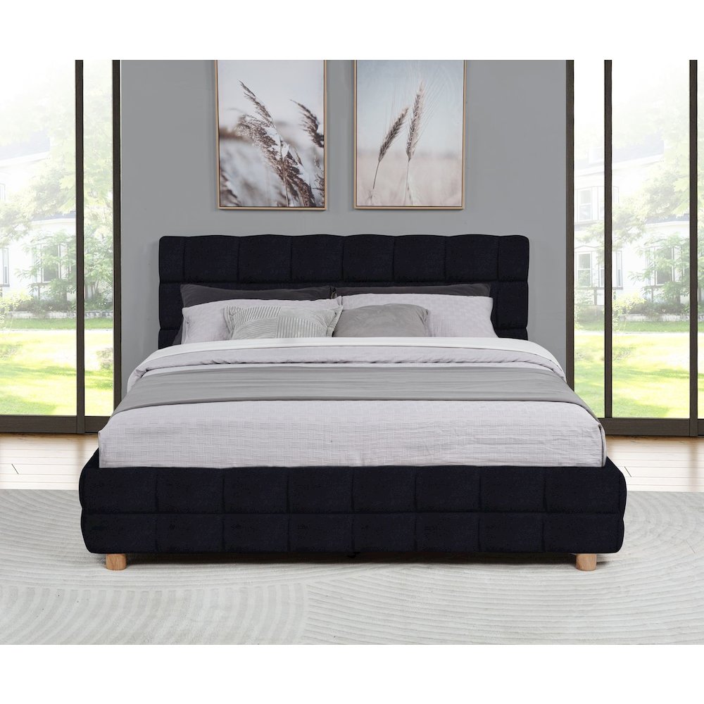 Ctalon Queen Fleece Bed, Black. Picture 3