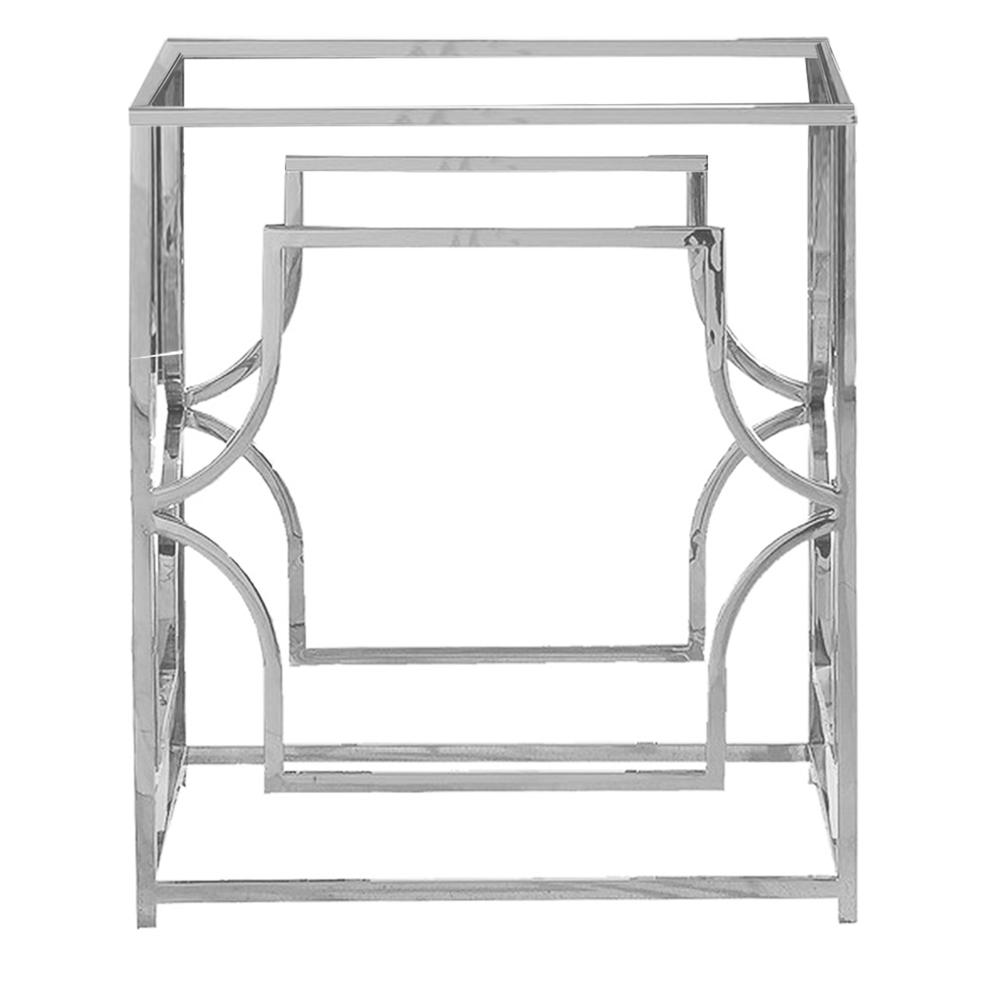 Herk Stainless Steel Dining Table Base Only. Picture 1