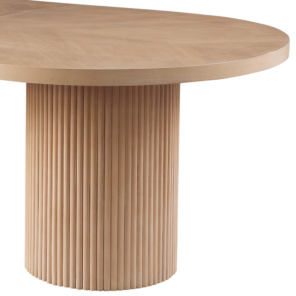 Cato Light Oak Oval Dining Table. Picture 3