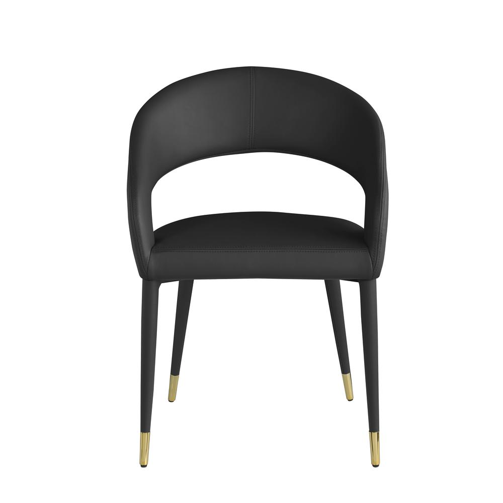 Jacques Faux Leather Black Dining Chairs (Set of 2). Picture 2