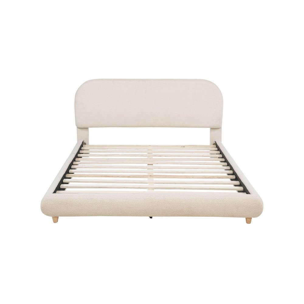 Cteris Queen Fleece Bed, Cream. Picture 5
