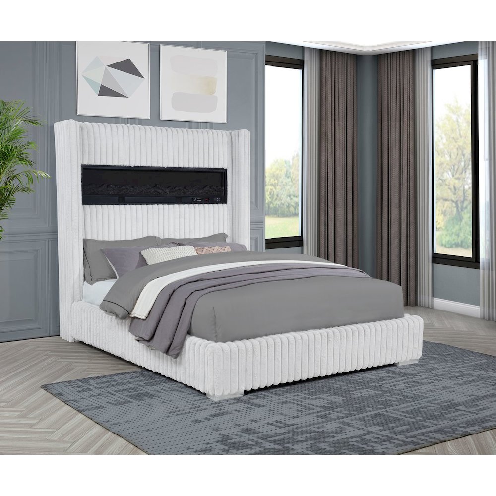 Uphoria Rabbit Velvet Eastern King Bed, Cream. Picture 2