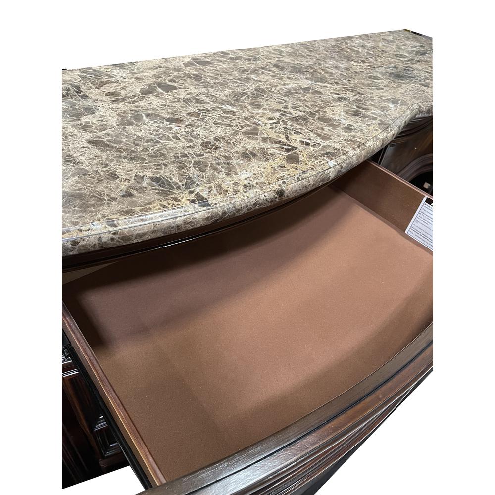 Barney's Solid Wood Dresser in Walnut with Marble Top. Picture 3