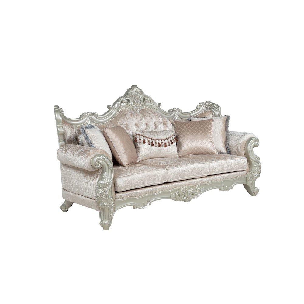 Tlerra Traditional Sofa, Champagne Fabric. Picture 1