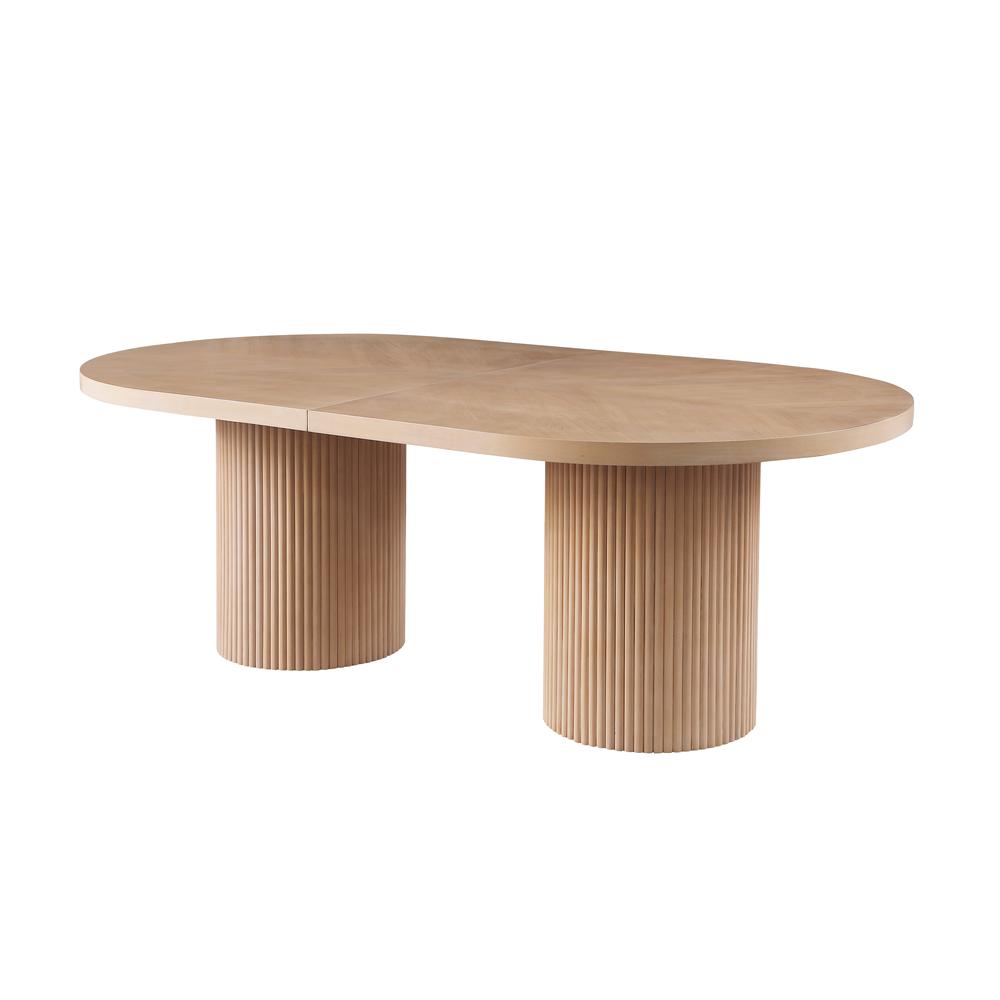 Cato Light Oak Oval Dining Table. Picture 2