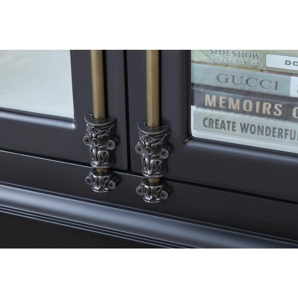 Polich Black and White Storage Curio Cabinet. Picture 4