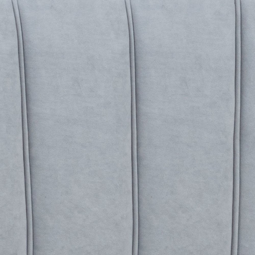 Ctera Queen Velvet Bed, Light Gray. Picture 7