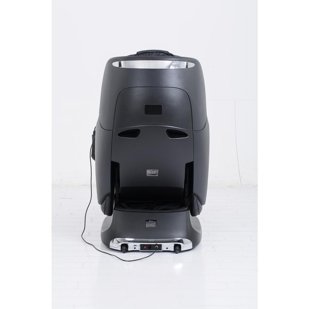 Elvis Black Faux Leather Premium Massage Chair with Bluetooth Speaker. Picture 2