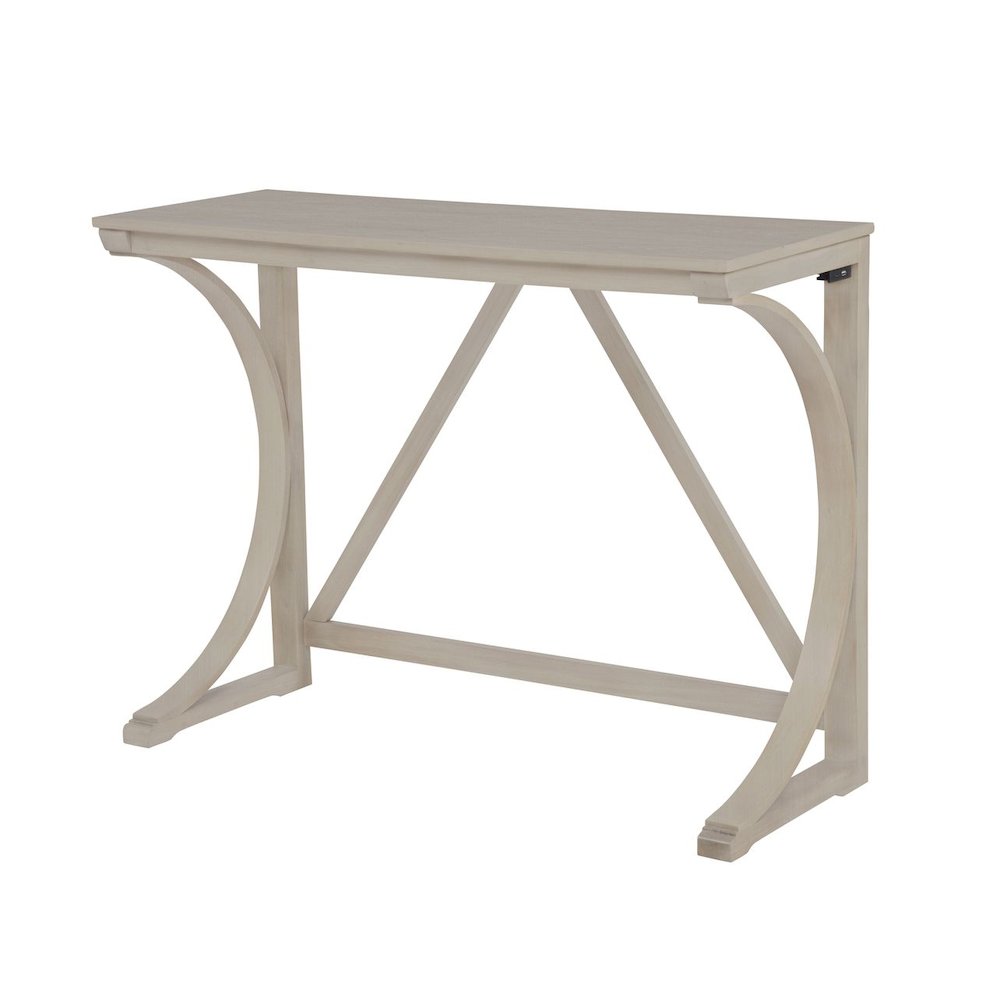 Dappelle 3-Piece Pub Dining Set with USB-A & USB-C Ports in 1 Box, Antique White. Picture 2