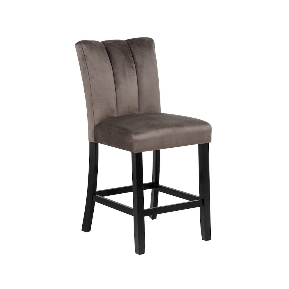 Sheridan Velvet Counter Height Chairs, Set of 2, Cedar Brown. Picture 2