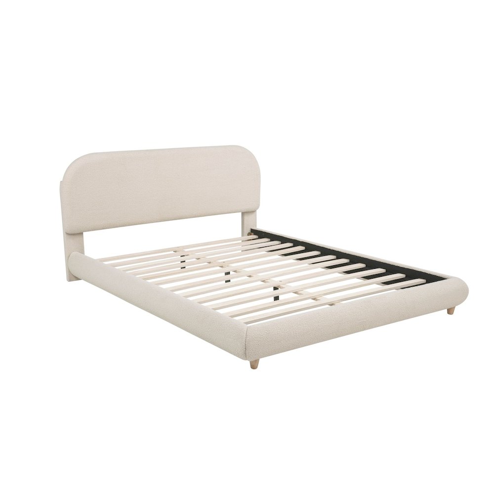 Cteris Queen Fleece Bed, Cream. Picture 4