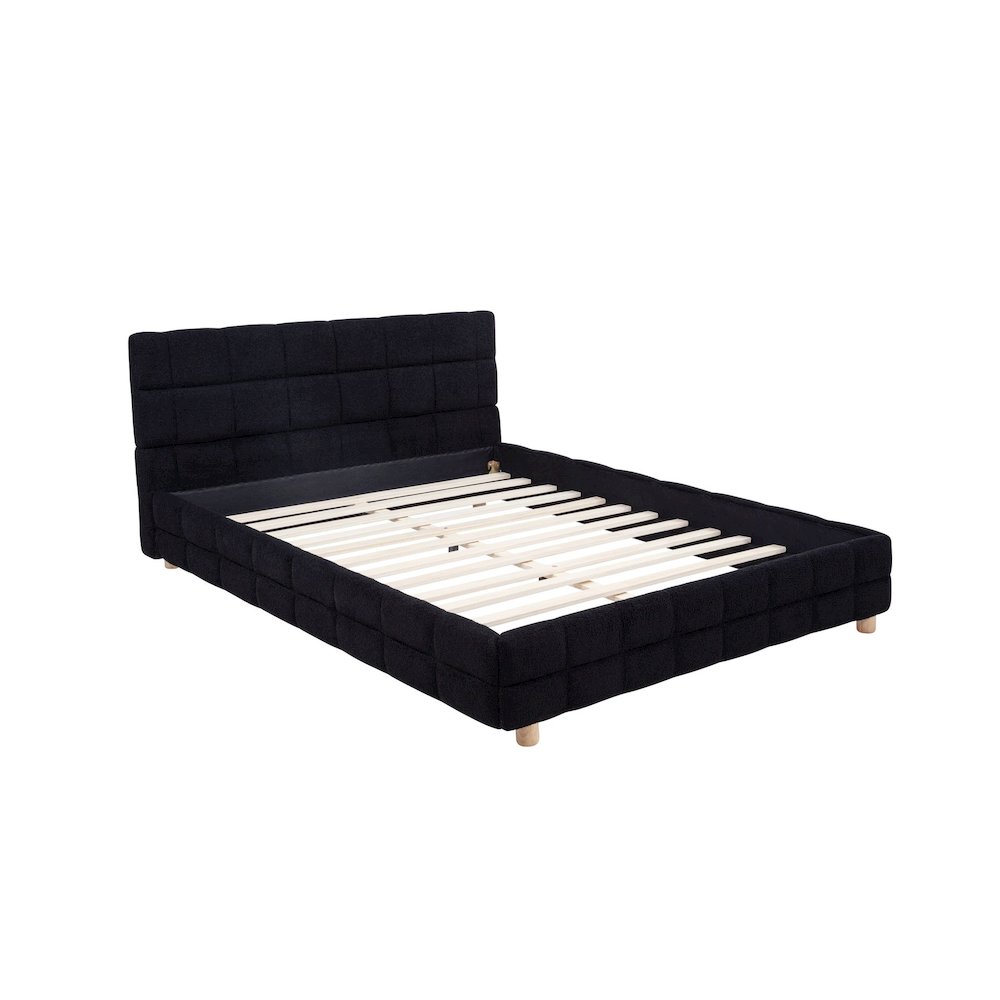 Ctalon Queen Fleece Bed, Black. Picture 4