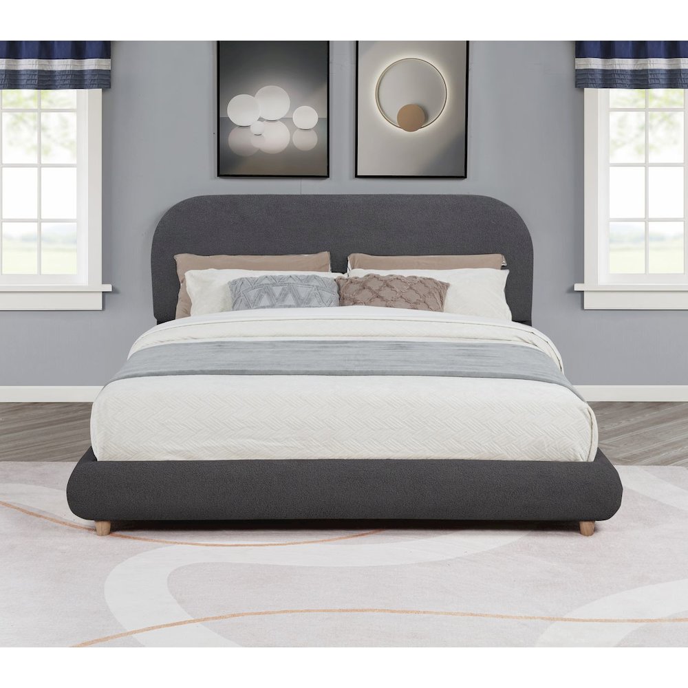 Cteris Queen Fleece Bed, Gray. Picture 3