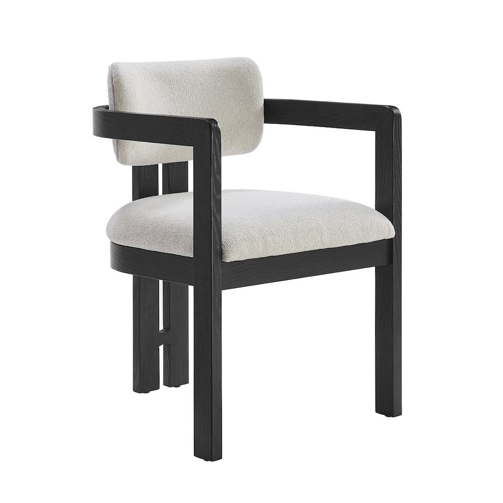 Tappelle Mid-Century Modern Fully Assembled Dining Arm Chairs, Set of 2, Natural. Picture 1