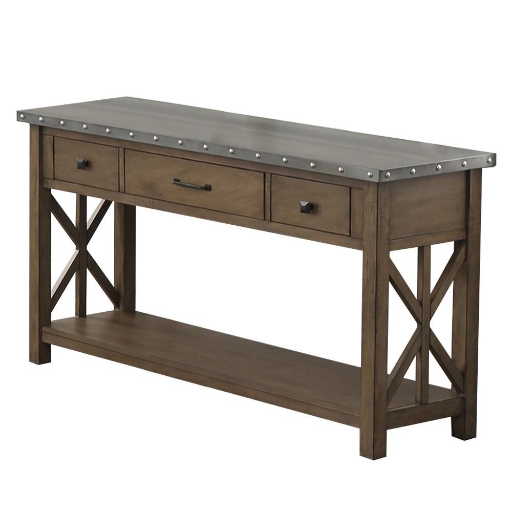 Maxfield Chamois with Zinc Top Console Table. Picture 1