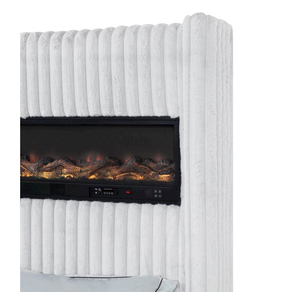 Uphoria Rabbit Velvet Eastern King Bed, Cream. Picture 5