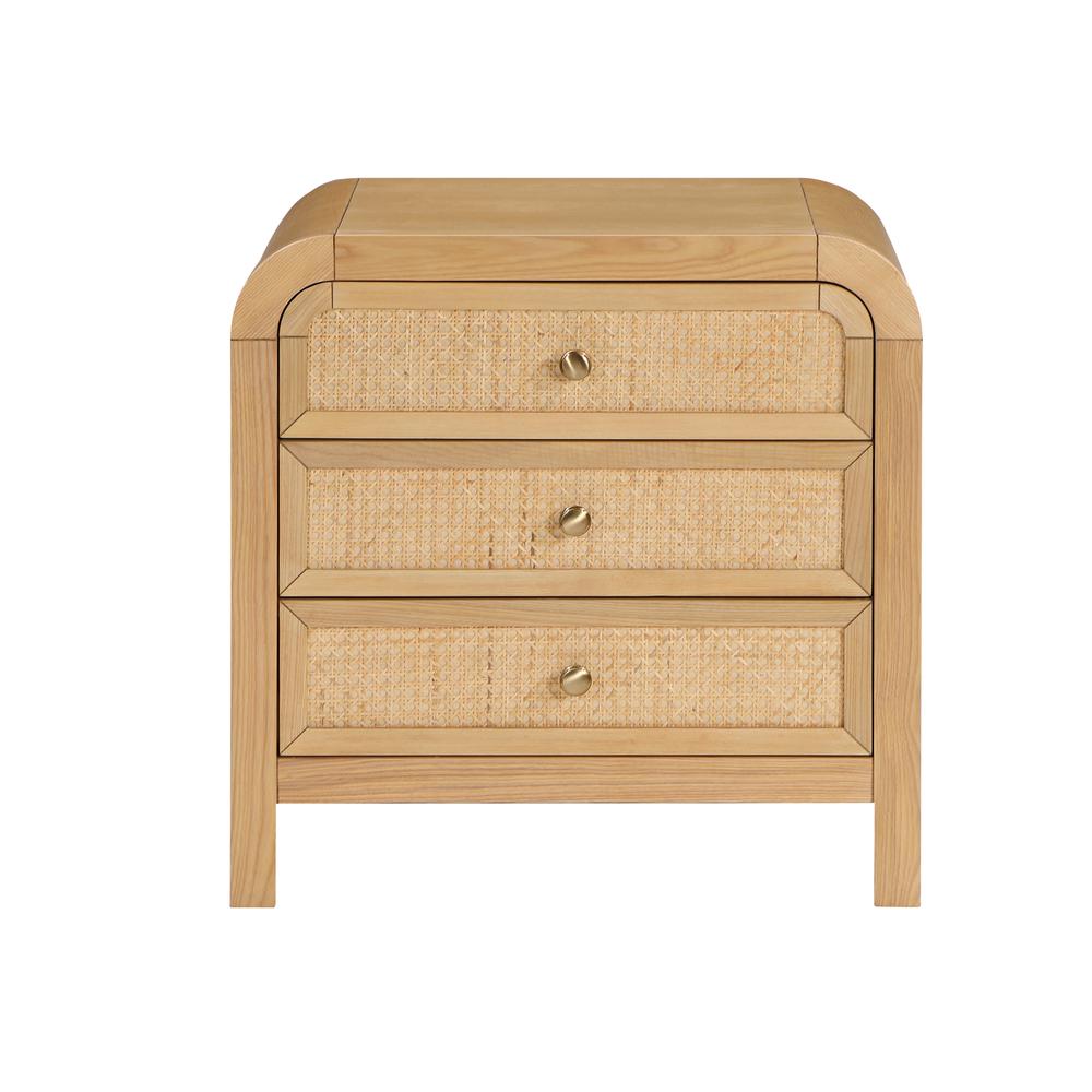 Baee Rattan Natural Nightstand. Picture 1
