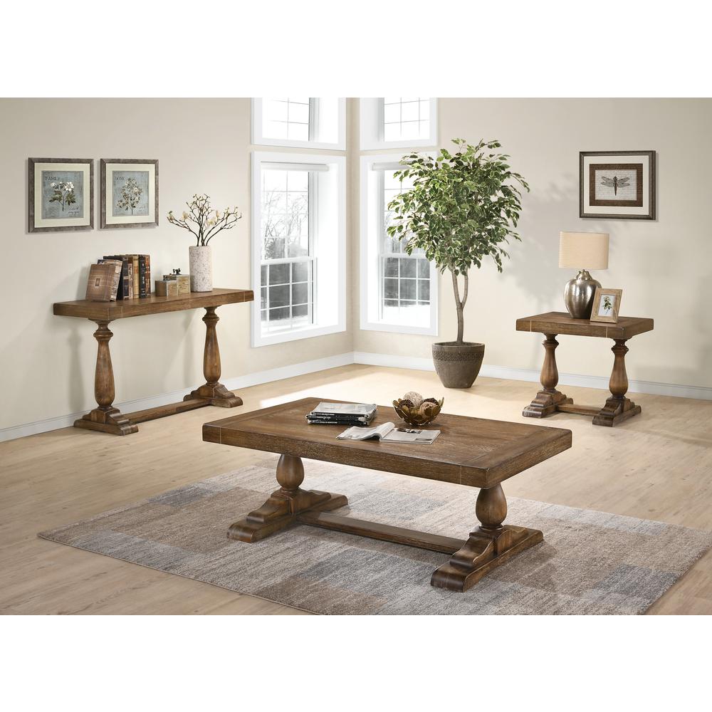 Best Master Furniture Amy 27" Transitional Wood End Table in Driftwood. Picture 3