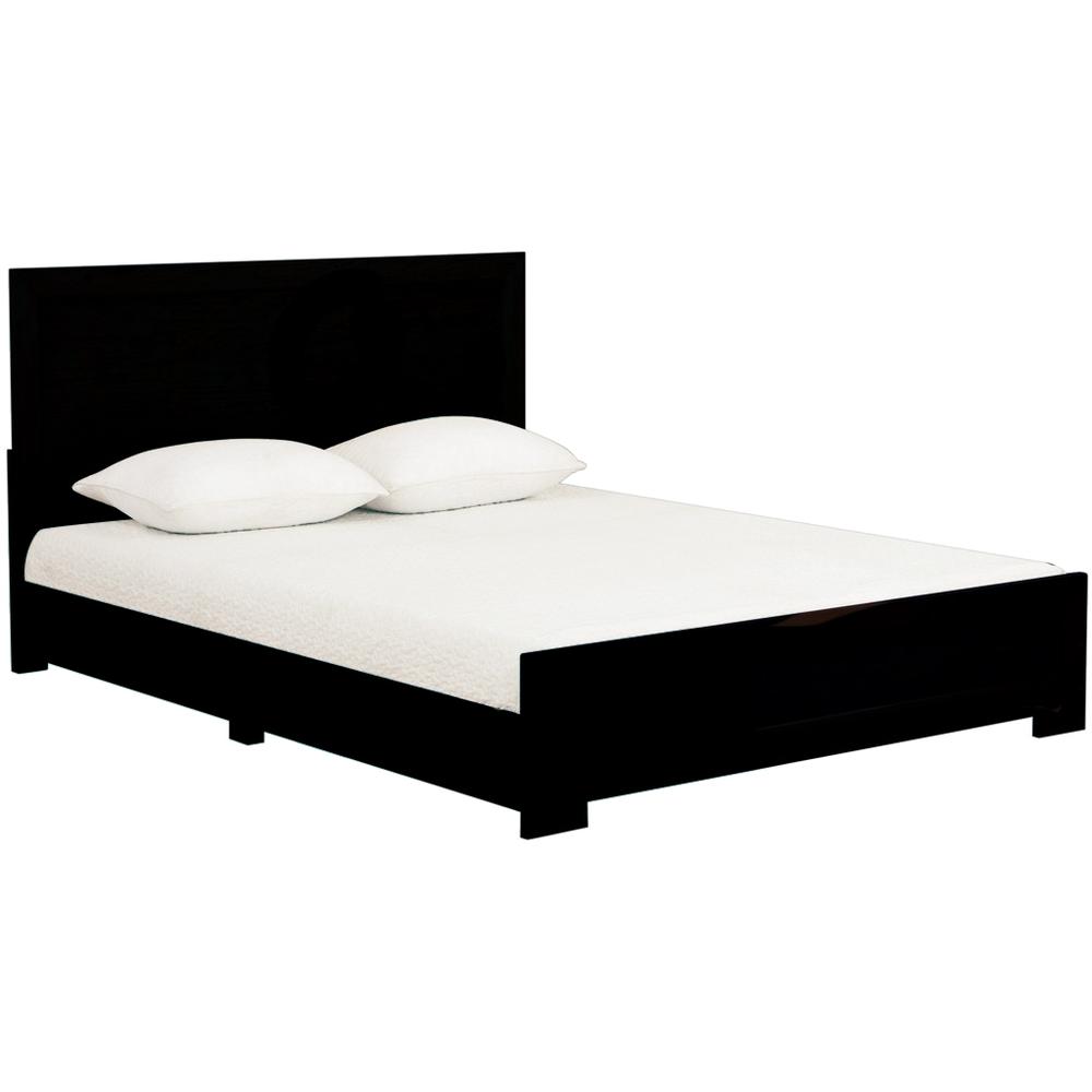Oxford Platform Bed, Black, Queen/ Black. Picture 2