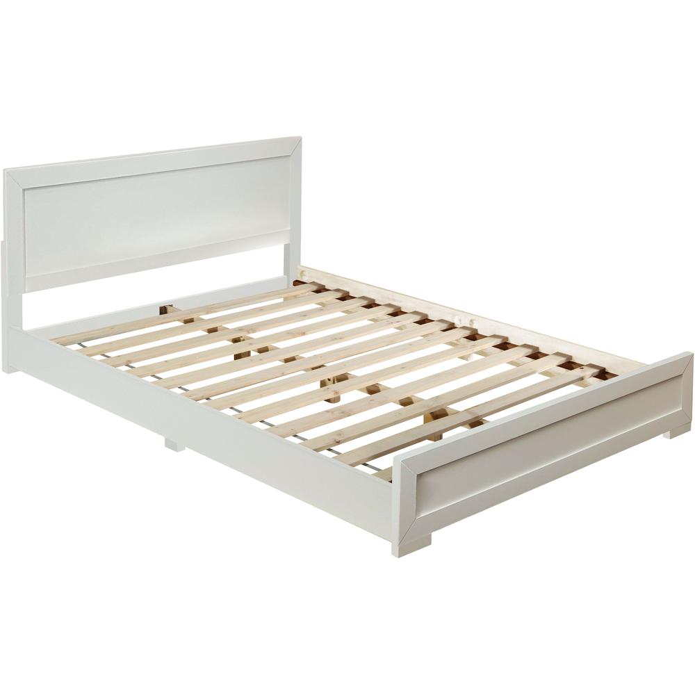 Oxford Platform Bed, White, King/ White. Picture 2