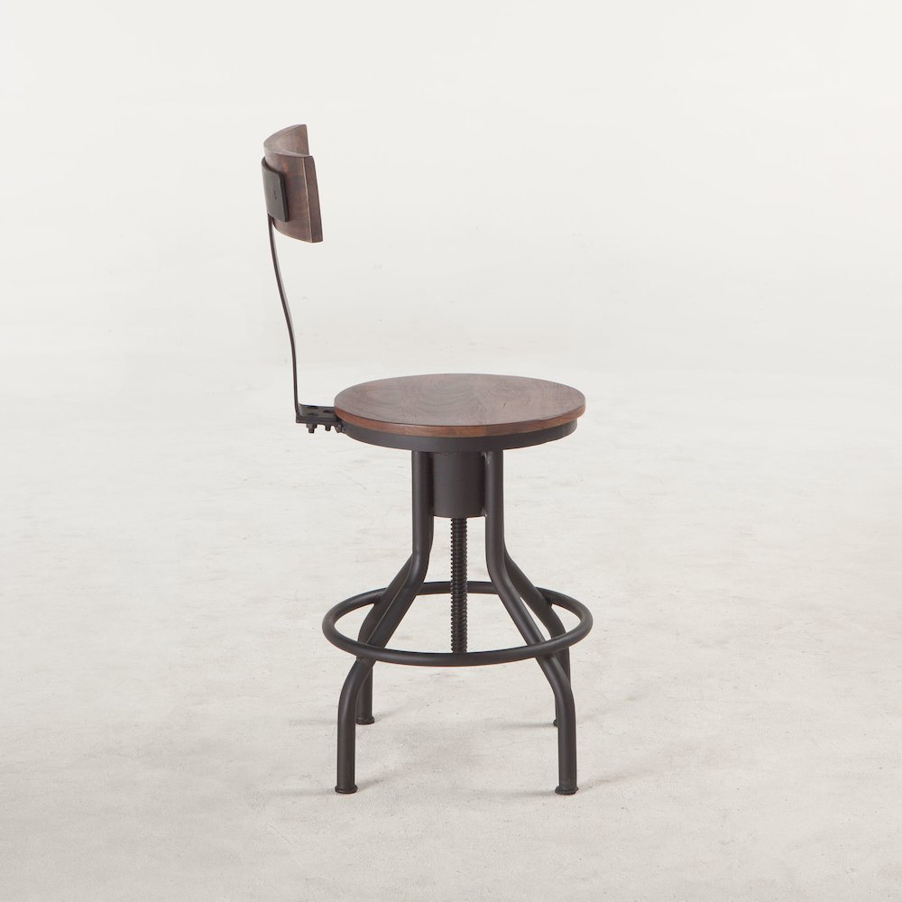 Artezia Acacia Wood Adjustable Bar Stools, Set of 2. Picture 6