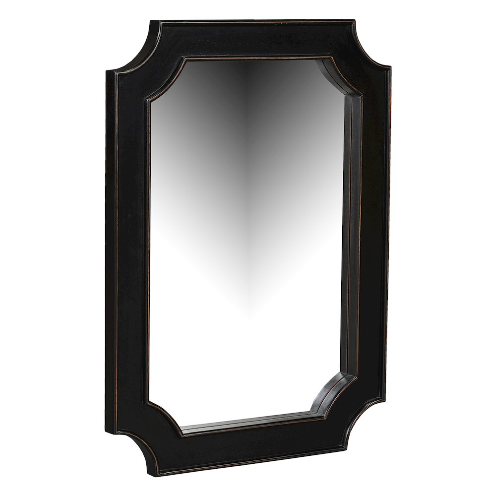 Trento 31" Mirror in Distressed Black. Picture 1